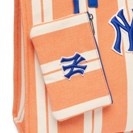 709 -  Túi MLB Tote Ethnic Stripe Bag New York Yankees - Orange - Code 3AORL0323 50ORL [HÀNG CHÍNH HÃNG]