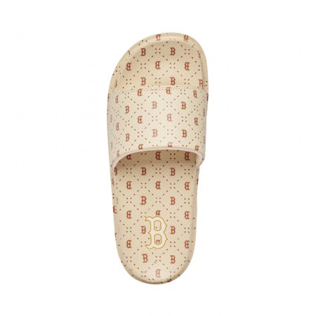 1054 -  Dép MLB Chunky Mound Diamond Monogram Boston Red Sox Cream - Trắng Kem - Code 3ALPCDM33 43CRS [HÀNG CHÍNH HÃNG]