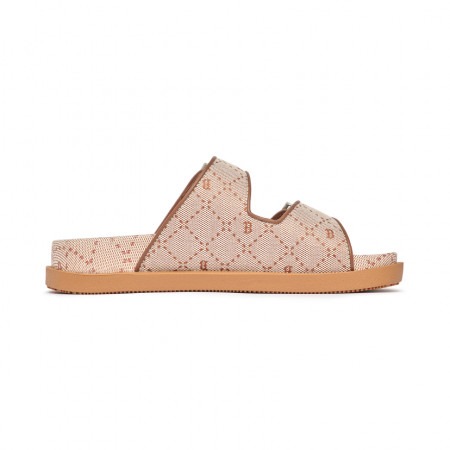 990 -  Dép MLB Double Slides Dia Mono Boston Redsox Biege - Code 3ALPCTM33 43BGS [HÀNG CHÍNH HÃNG]