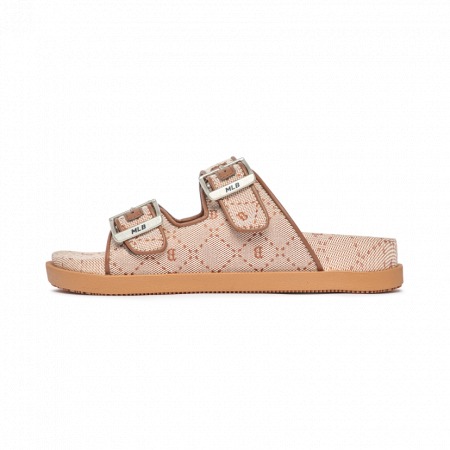 990 -  Dép MLB Double Slides Dia Mono Boston Redsox Biege - Code 3ALPCTM33 43BGS [HÀNG CHÍNH HÃNG]