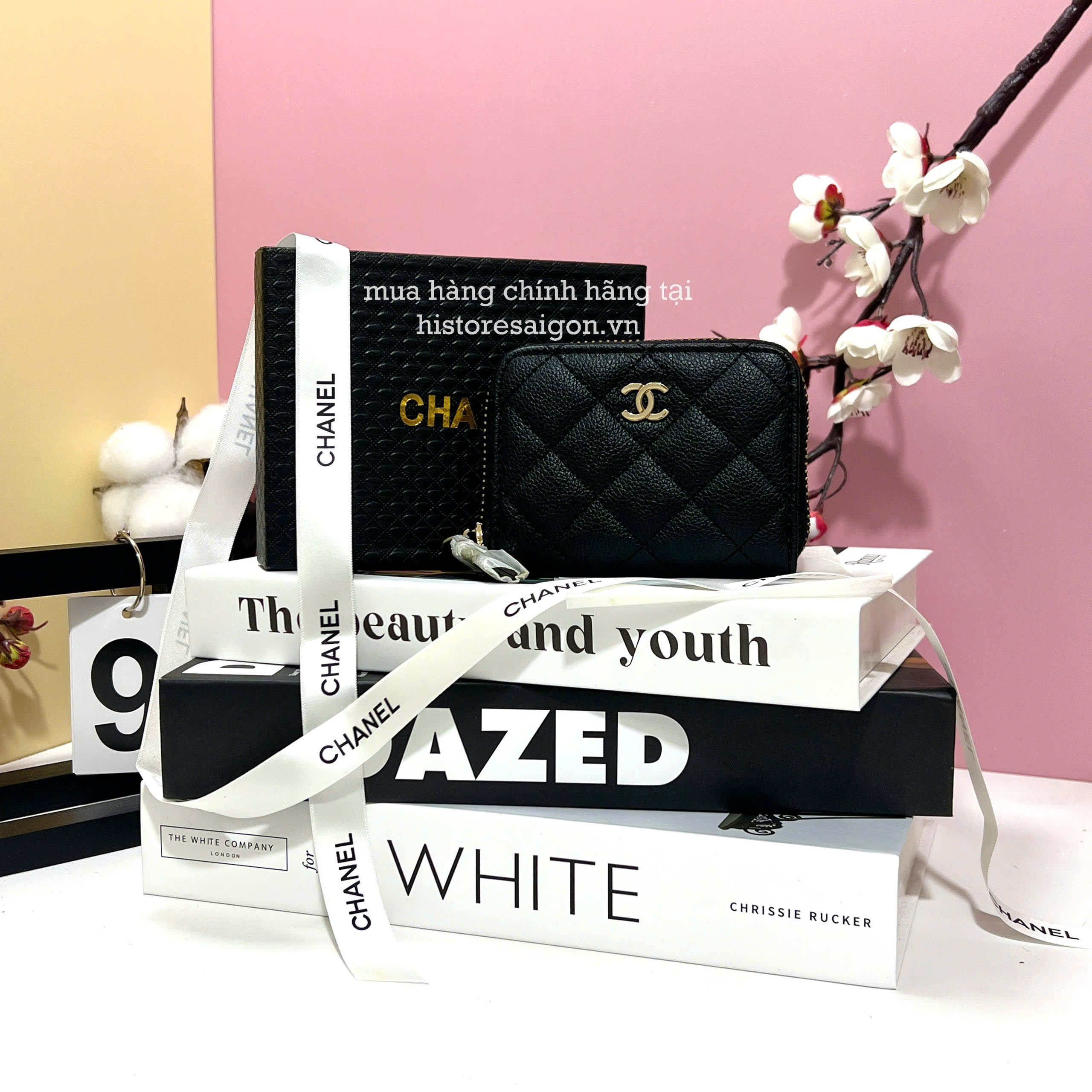 2613 - Ví Chanel Classic Zipped Gift Đen (Gift Hãng Tặng Khách) [HÀNG CHÍNH HÃNG]