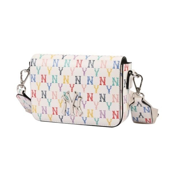 607 -  Túi MLB MONOGRAM Hoody Bag NEW YORK YANKEES Rainbow  32BGPC111-50I [HÀNG CHÍNH HÃNG]