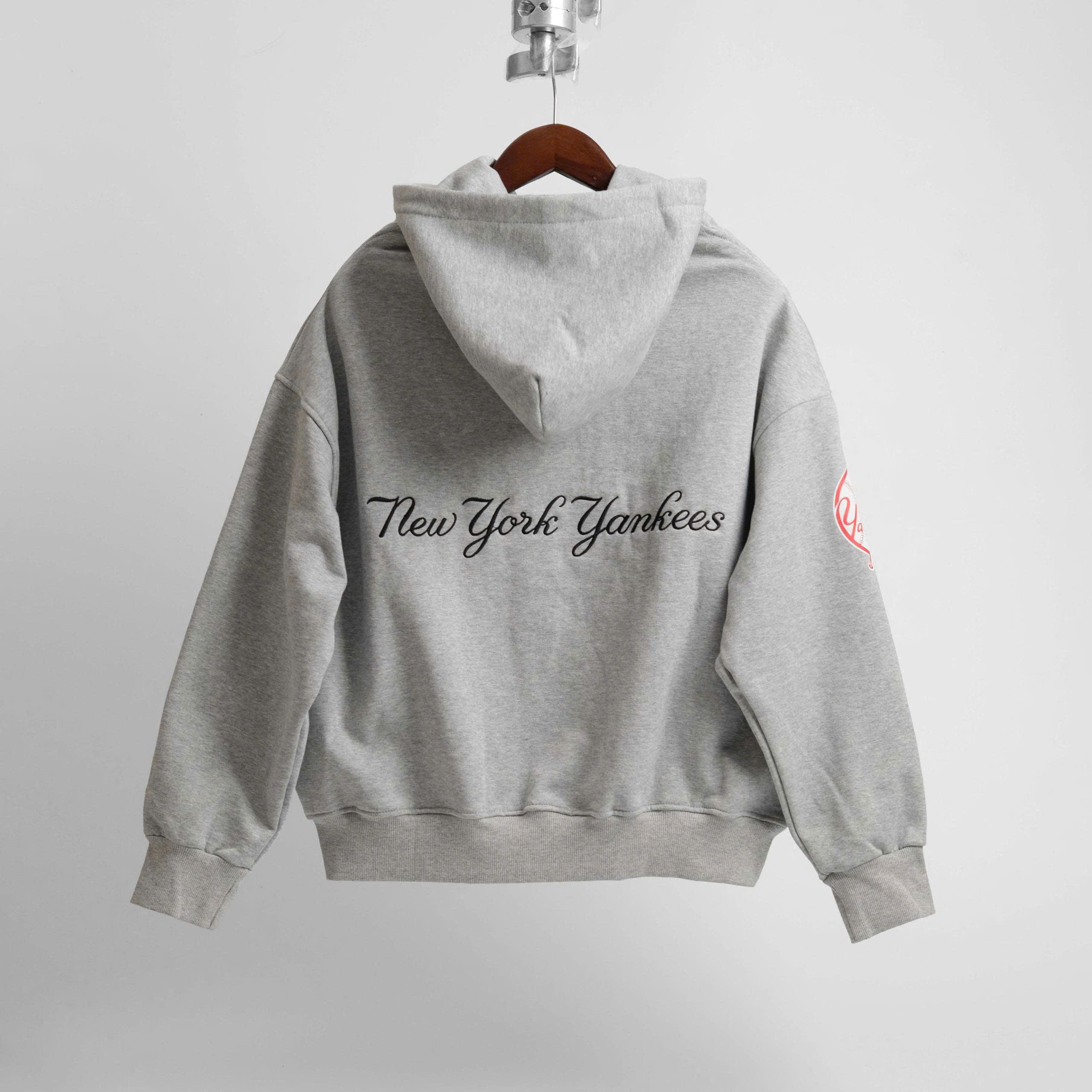 2017 - Áo Hoodie New Era NY New York Yankess Laurel Xám Trắng [HÀNG CHÍNH HÃNG]