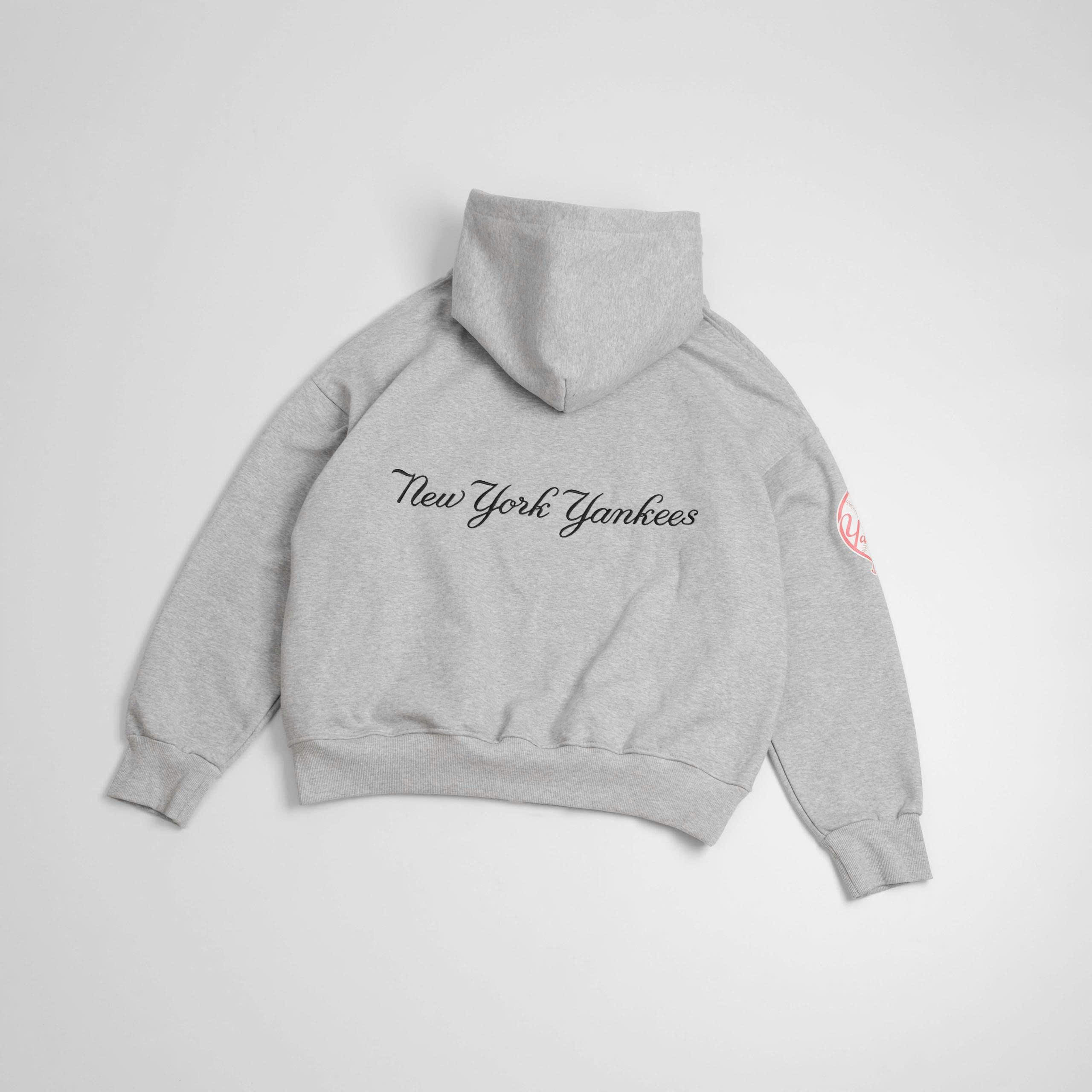 2017 - Áo Hoodie New Era NY New York Yankess Laurel Xám Trắng [HÀNG CHÍNH HÃNG]