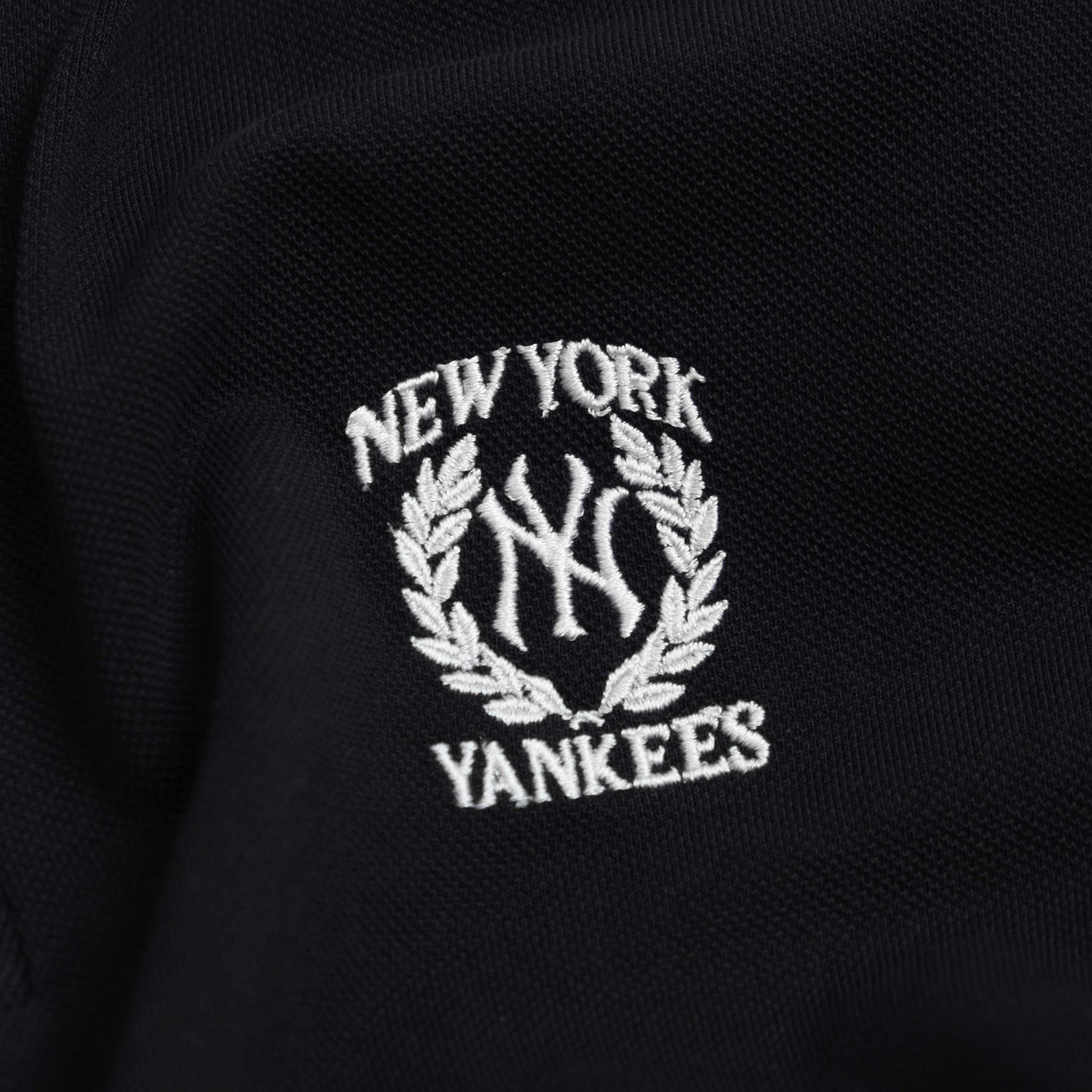 2002 - Áo Polo New Era Quater Zips NY New York Đen [HÀNG CHÍNH HÃNG]