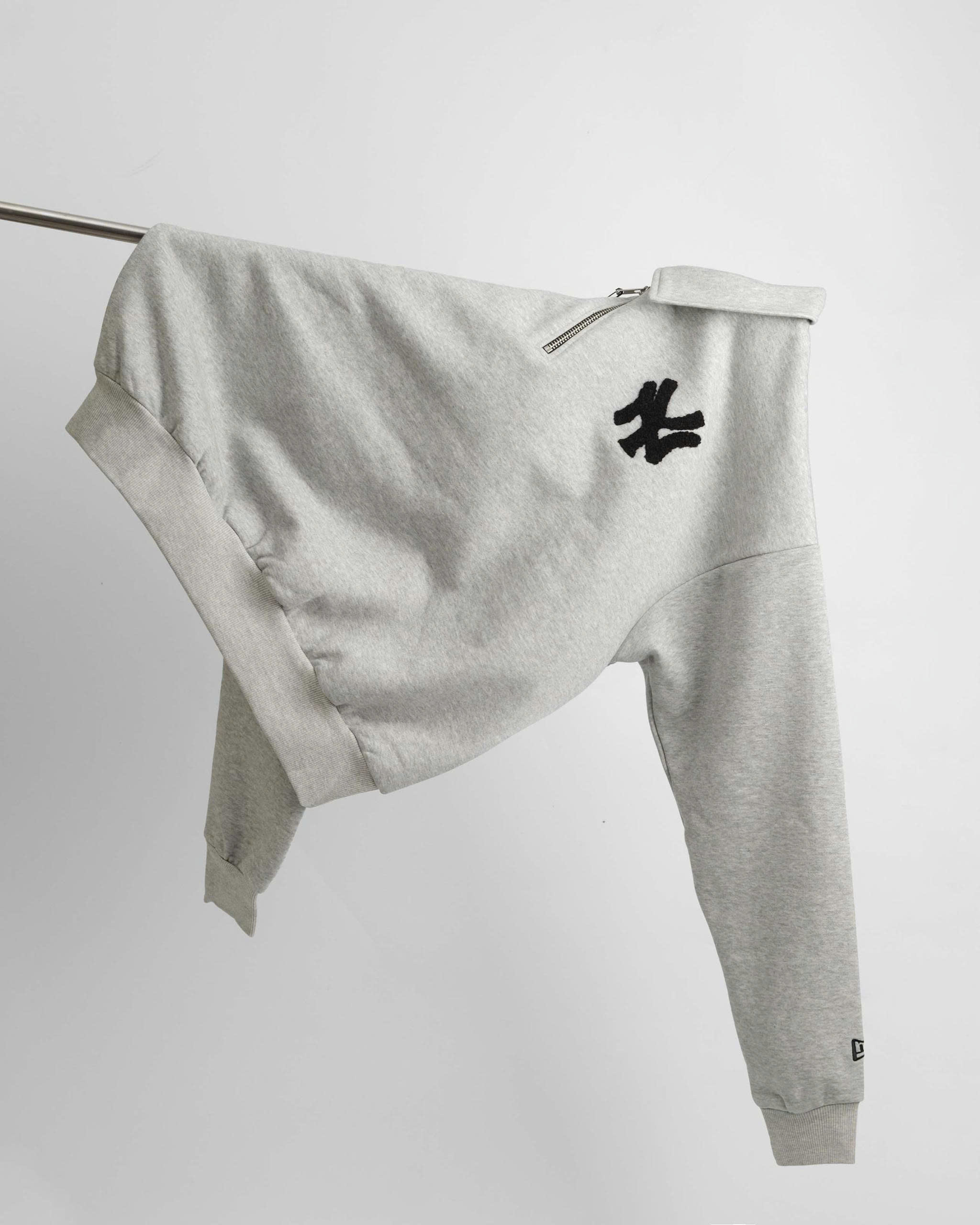 2257 - Áo Sweater New Era Quater Zipper NY New York Yankees Gấu Trắng Xám [HÀNG CHÍNH HÃNG]