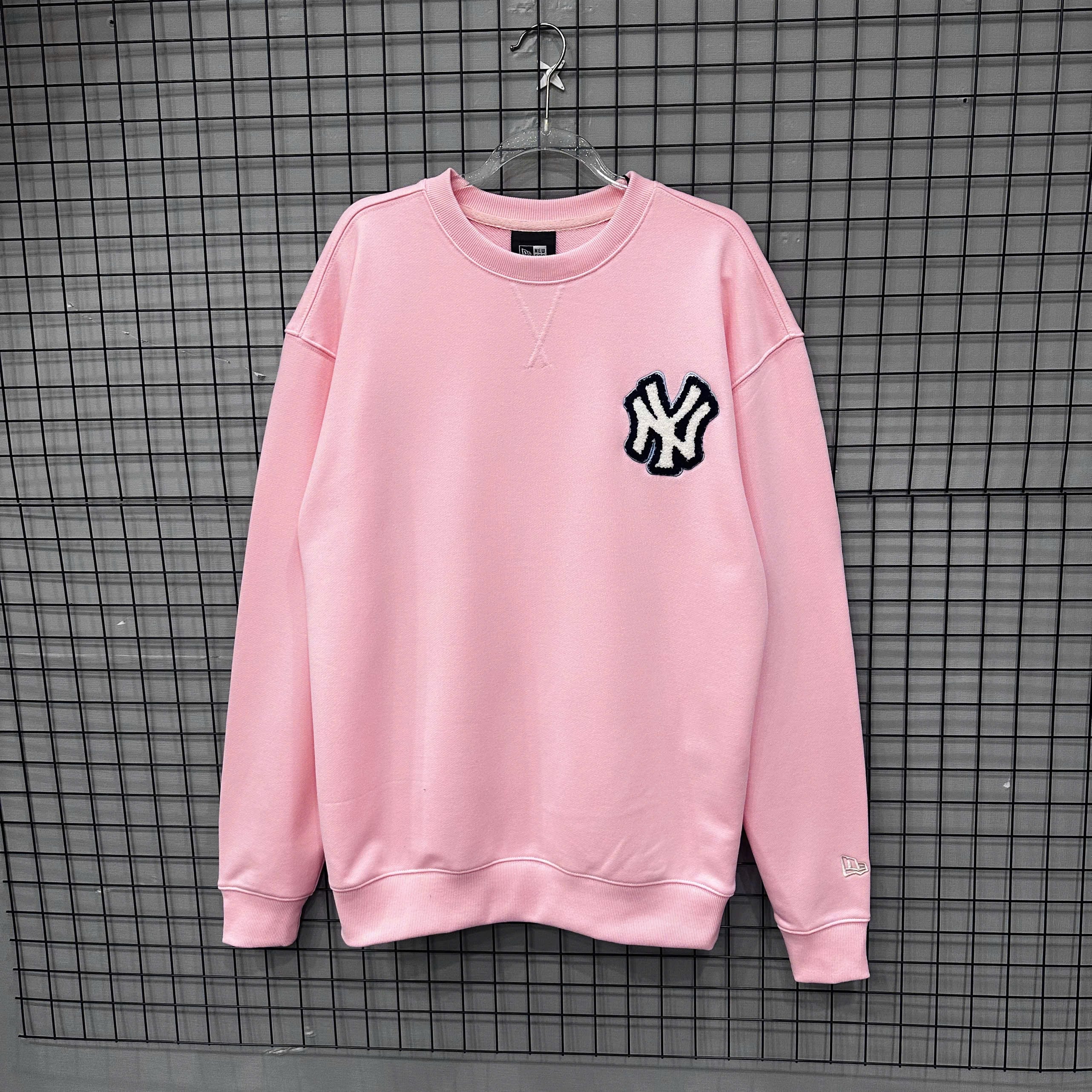 2125 - Áo Sweater New Era NY Xù Hồng Pink [HÀNG CHÍNH HÃNG]