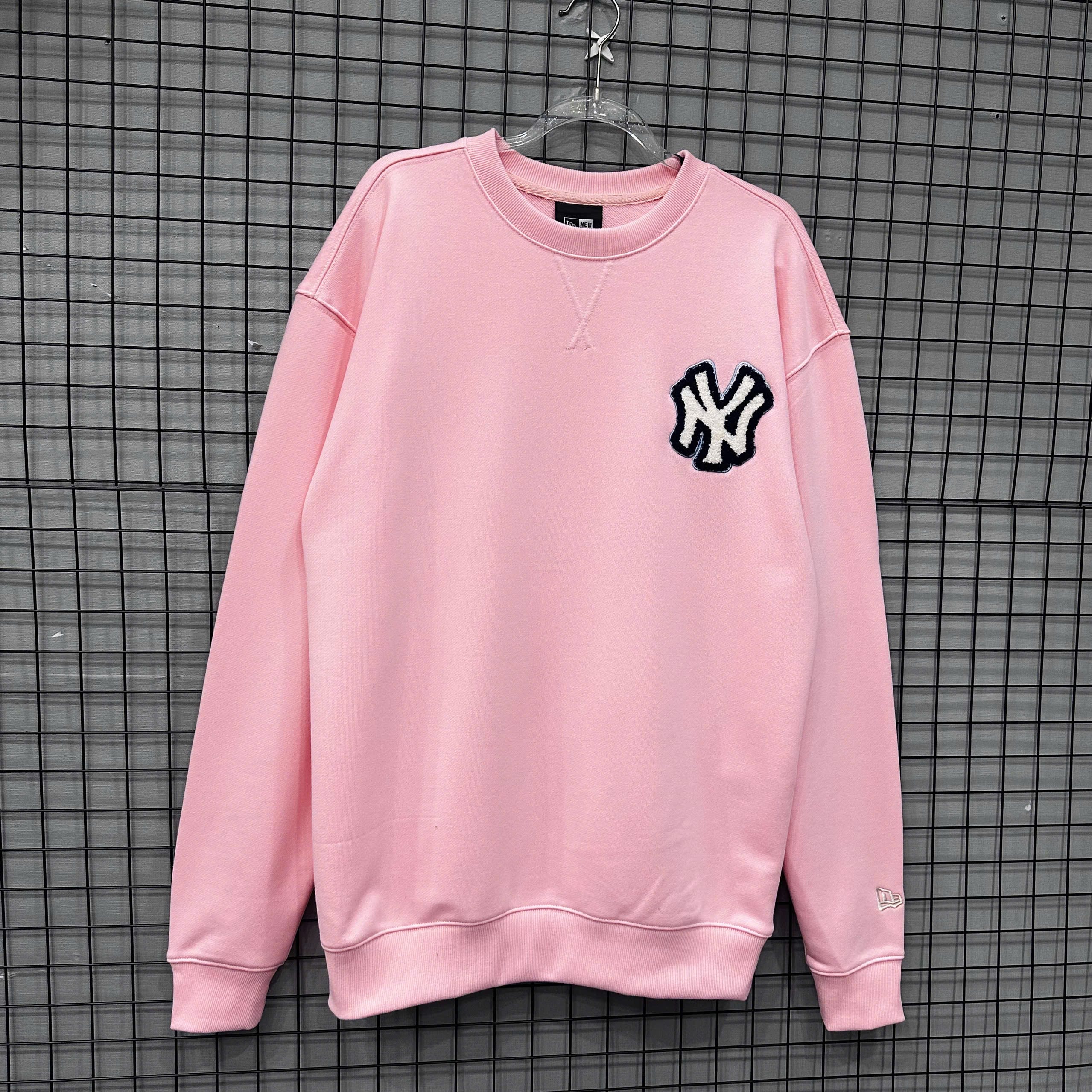 2125 - Áo Sweater New Era NY Xù Hồng Pink [HÀNG CHÍNH HÃNG]