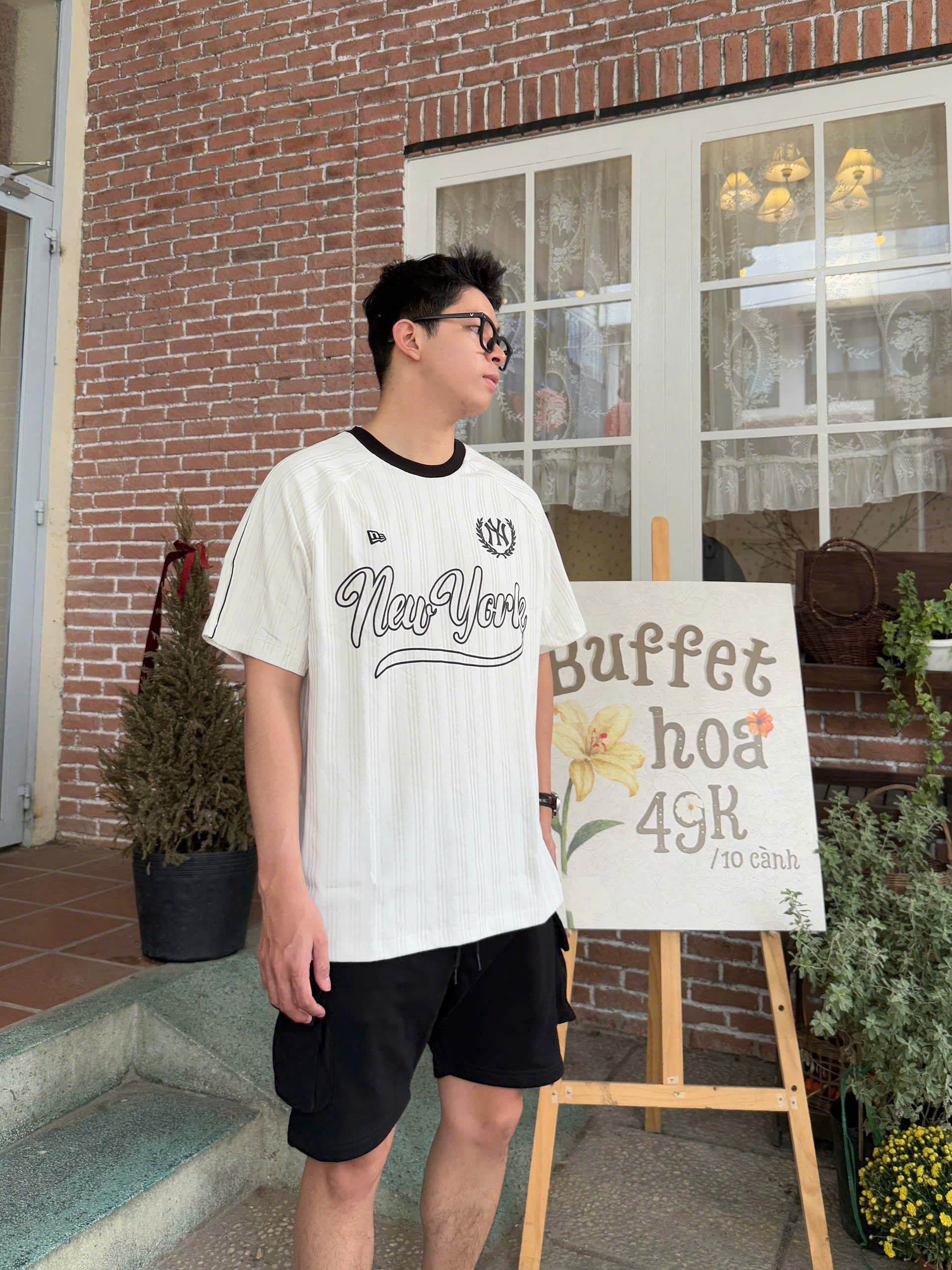 2686 - Áo New Era New York Yankee NY Jersey Trắng Sọc [HÀNG CHÍNH HÃNG]