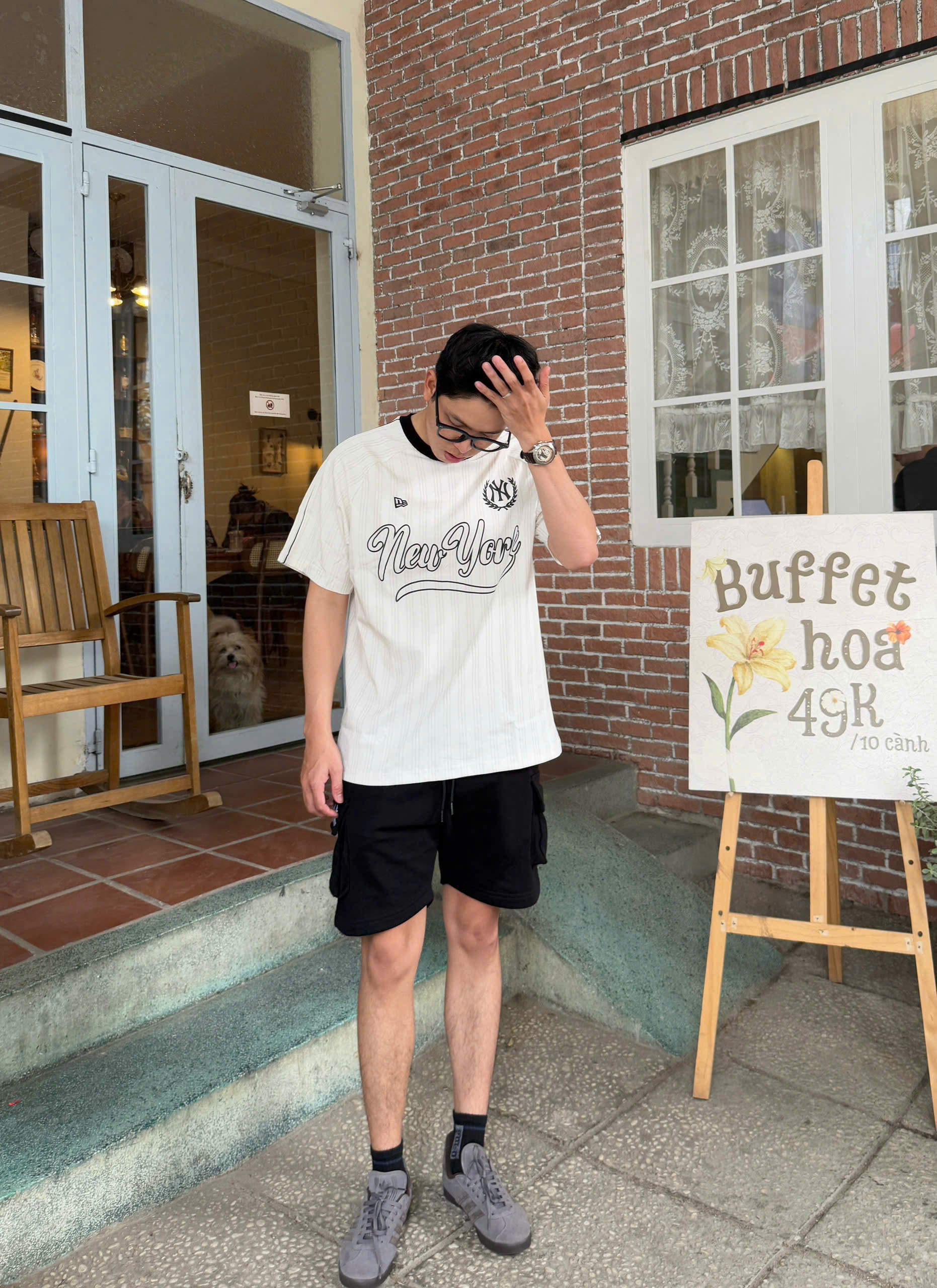 2686 - Áo New Era New York Yankee NY Jersey Trắng Sọc [HÀNG CHÍNH HÃNG]