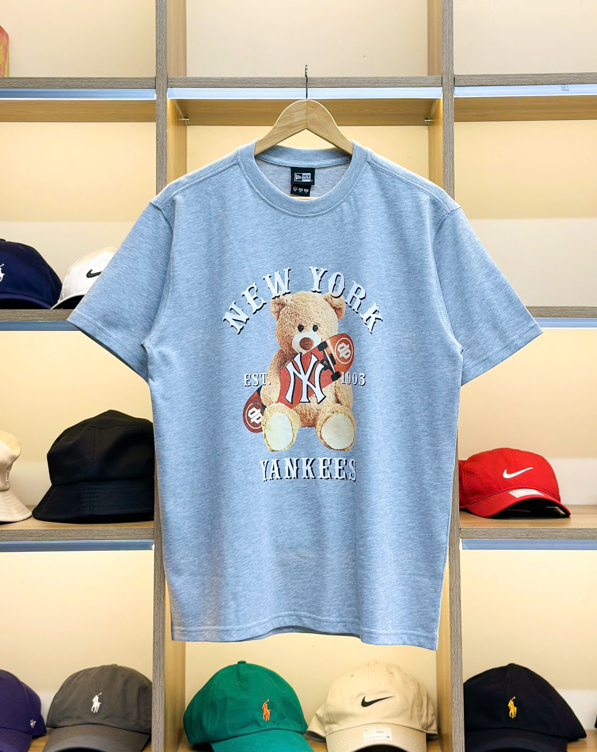 2630 - Áo New Era New York Yankee NY Gấu Xanh Xám [HÀNG CHÍNH HÃNG]