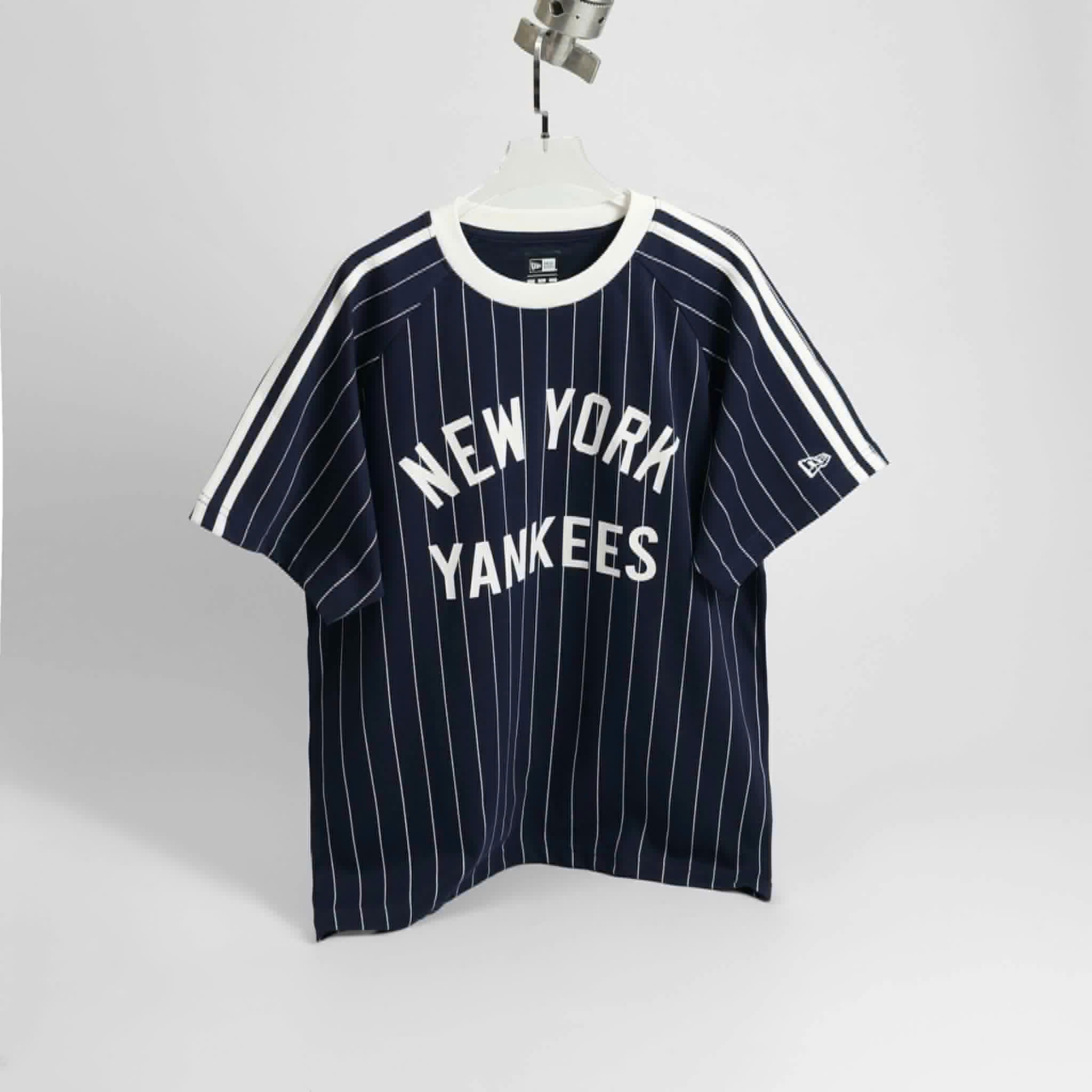 2072 - Áo New Era New York Yankee Xanh Navy Sọc Trắng [HÀNG CHÍNH HÃNG]