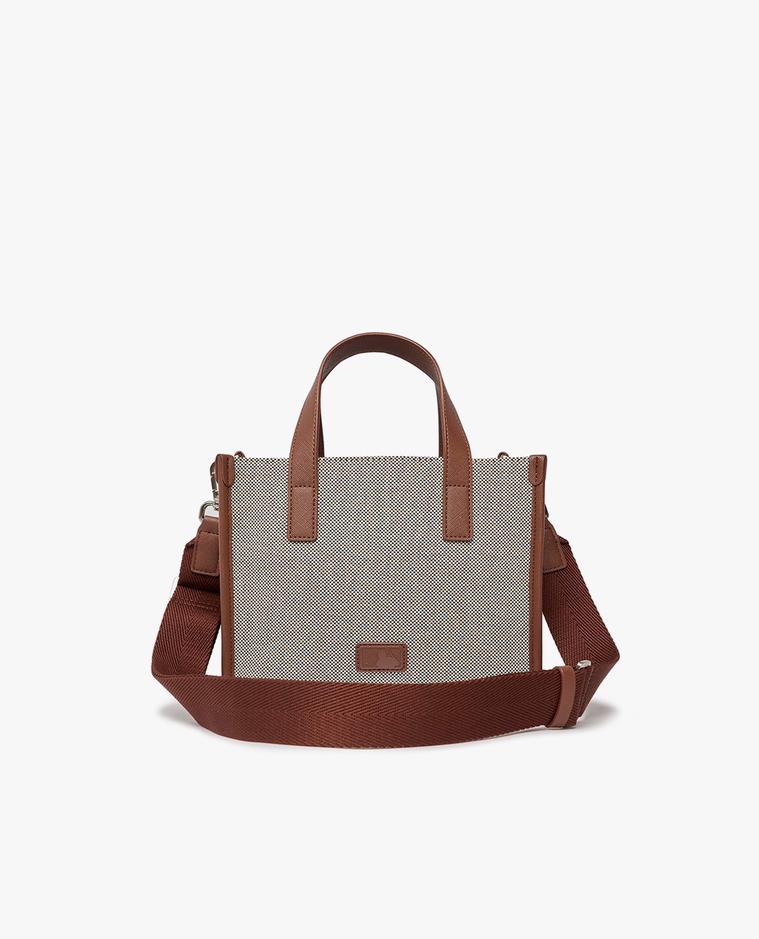 441 -  Túi MLB Canvas Basic Big Logo Small Tote Bag - D. Brown - Code 3AORS062N-43BRD [HÀNG CHÍNH HÃNG]
