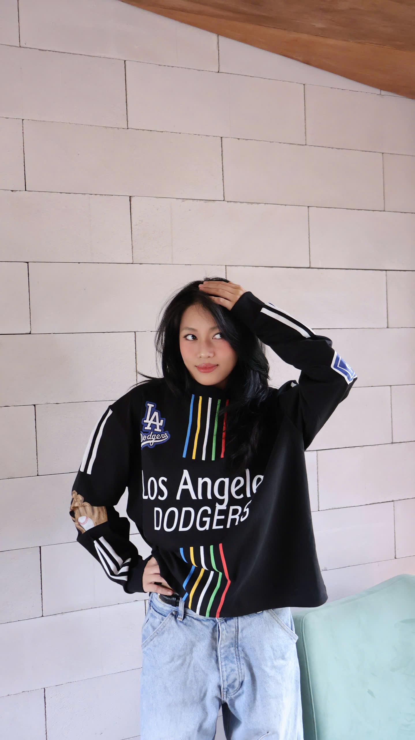 2246 - Áo Sweater New Era Los Angeles Baseball MLB Đen [HÀNG CHÍNH HÃNG]