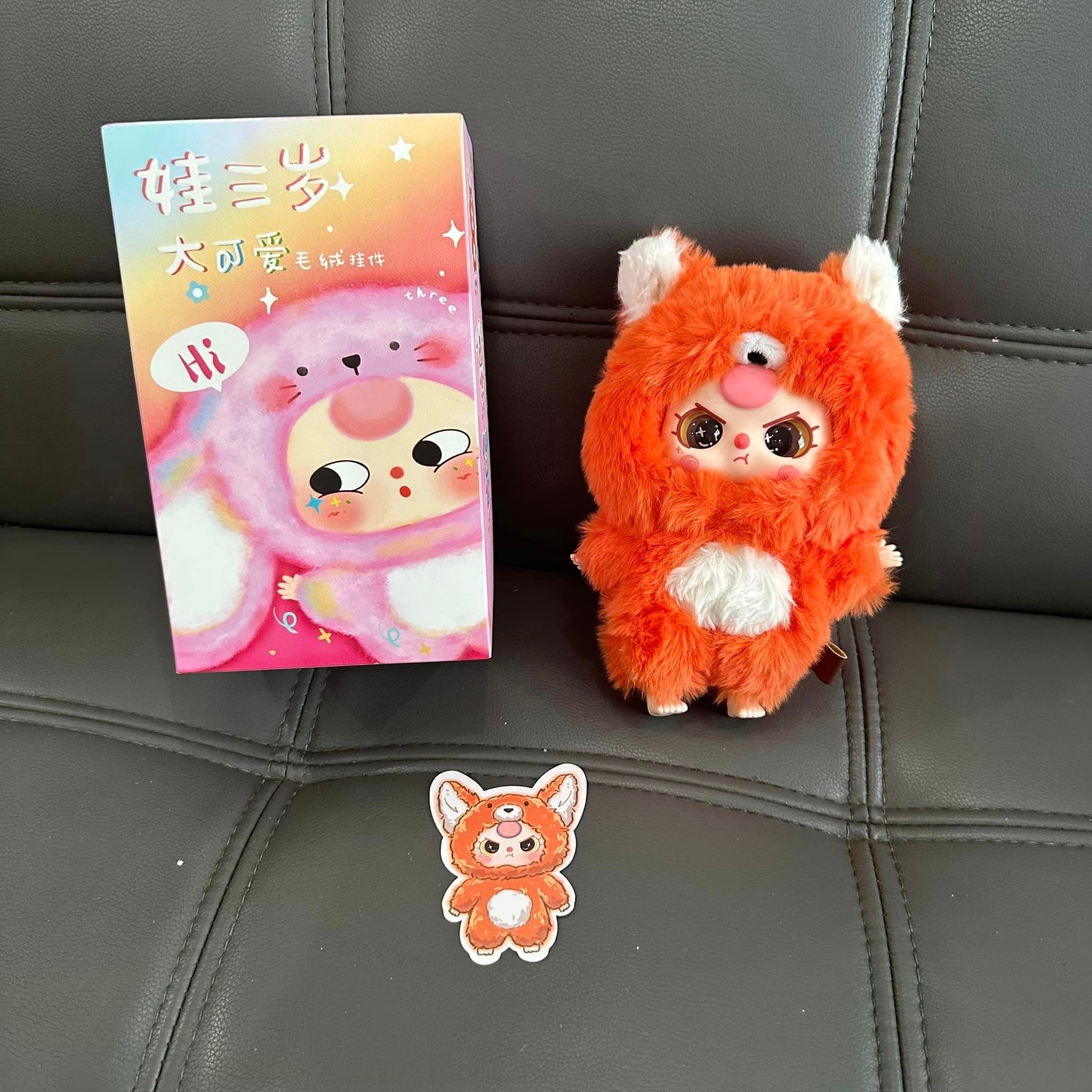 1215 - Baby Three V3 Lựa Mẫu Mắt Ngẫu Nhiên - Baby Three V3 Animal Party Big Cute Plush Series Art Toy [CHÍNH HÃNG]