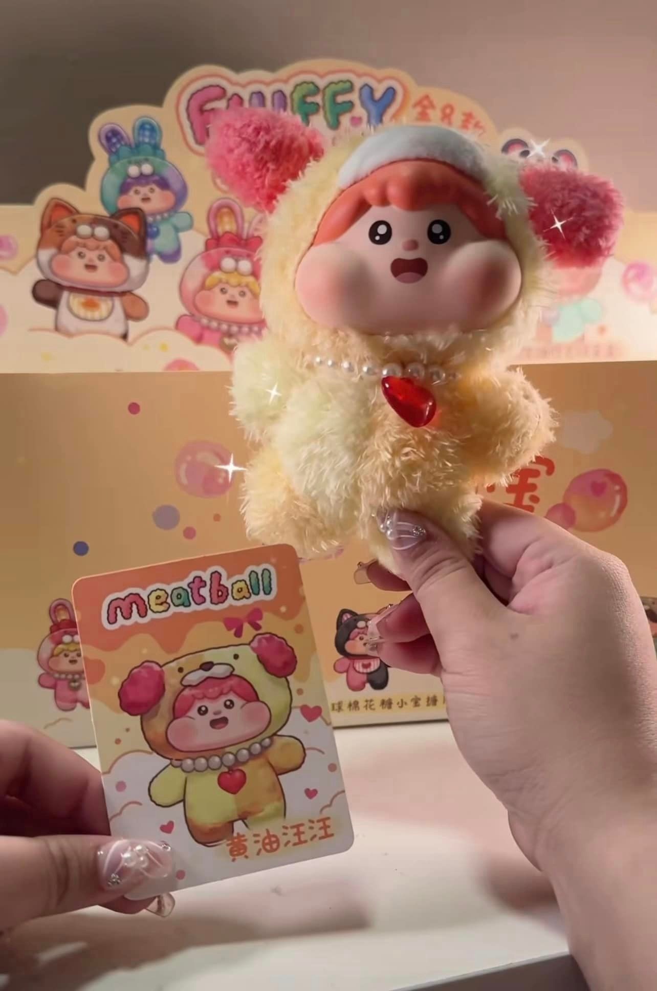 1228 - Fluffy Meatball Full Set 8 Box - The Fluffy Meatball Cute Plush Series Art Toy [CHÍNH HÃNG]