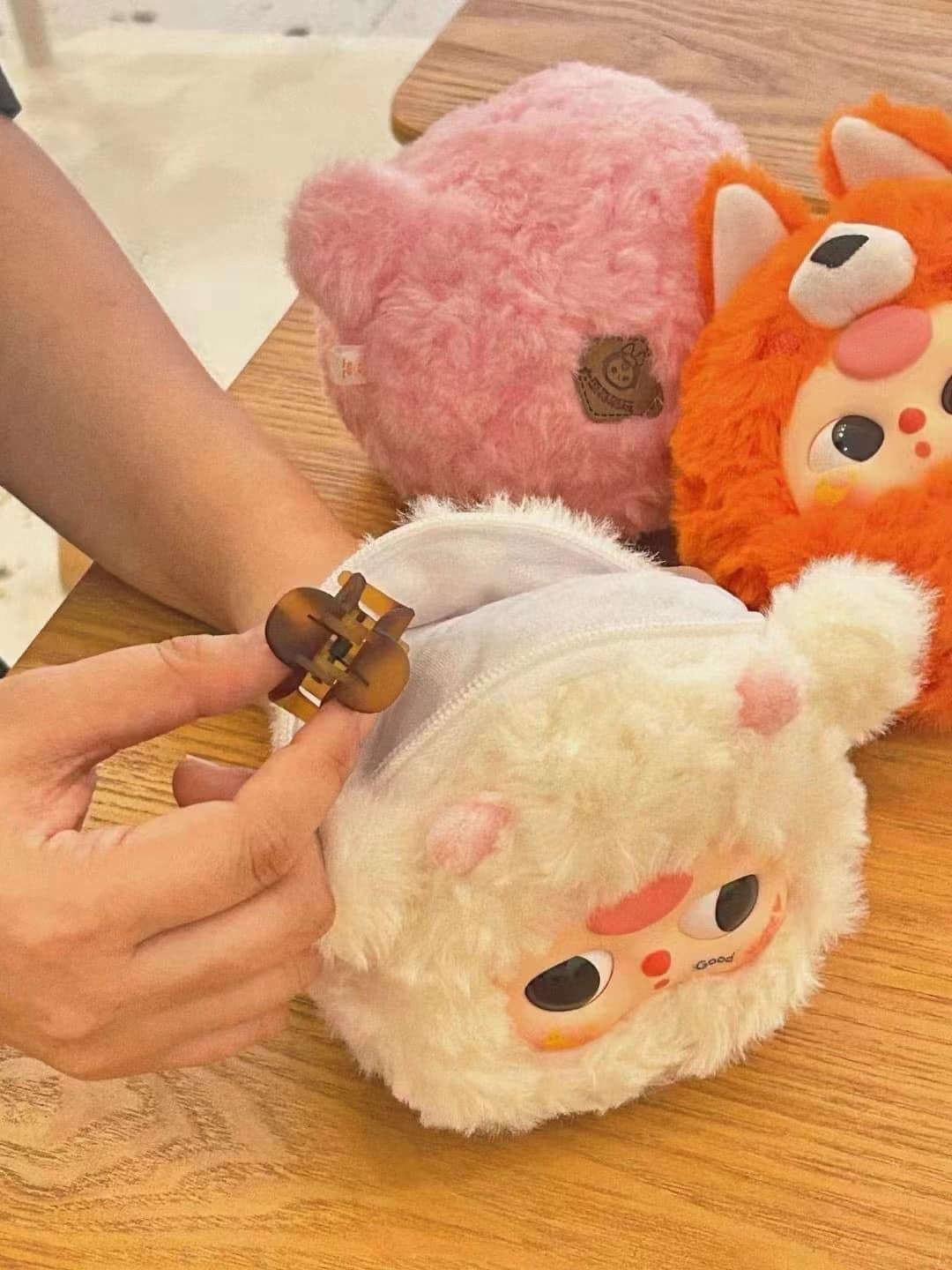 1129  - Baby Three Zipper Set 8 bé - Baby Three V3 Animal Party Big Cute Plush Series Art Toy [CHÍNH HÃNG]