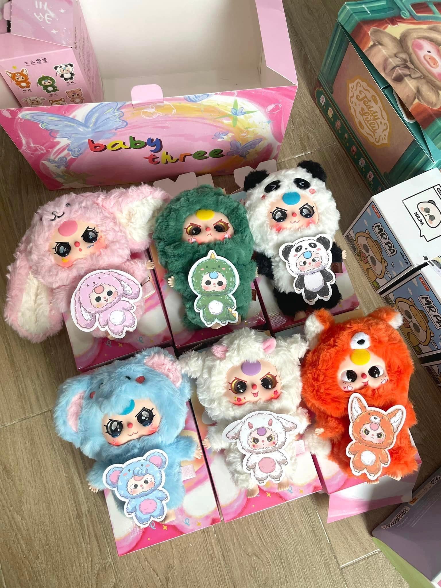 1214 - Baby Three V3 Blindbox - Hộp Mù 1 Bé - Baby Three V3 Animal Party Big Cute Plush Series Art Toy [CHÍNH HÃNG]