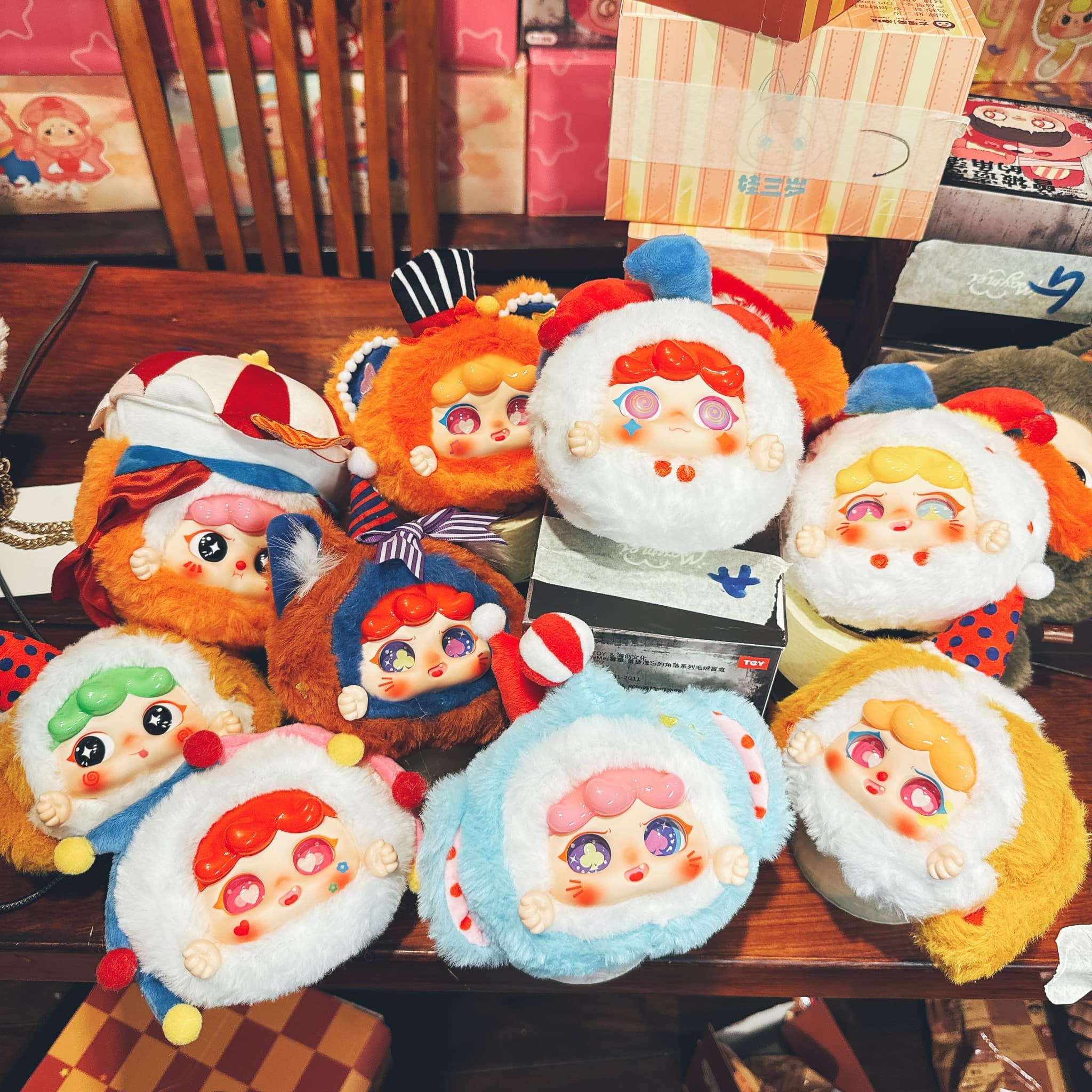 1163 - Baby three Migo Rạp Xiếc Full Set 8 Bé - Migo Cicus - Baby Three Animal Party Big Cute Plush Series Art Toy [CHÍNH HÃNG]