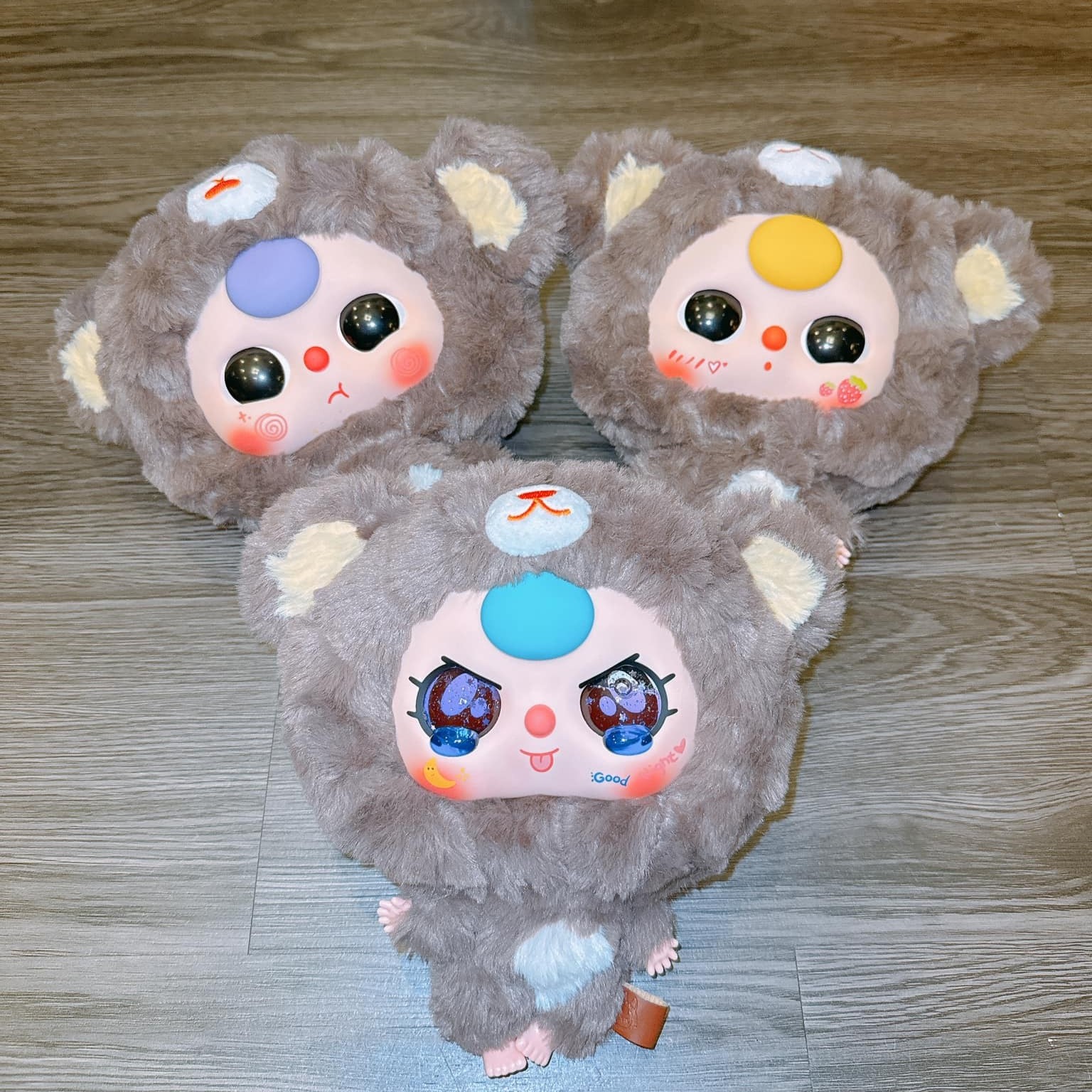 1165 - Baby three Big Head Bé Đầu To Full Set 6 Bé - Baby Three Animal Party Big Cute Plush Series Art Toy [CHÍNH HÃNG]