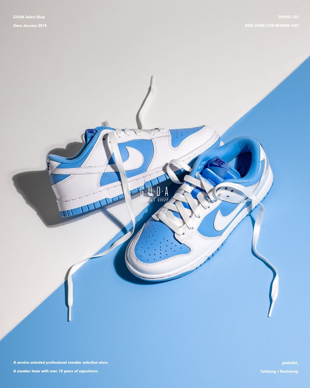 330-  Giày Nike Dunk Low "Reverse UNC"- DJ9955-101 [HÀNG CHÍNH HÃNG]