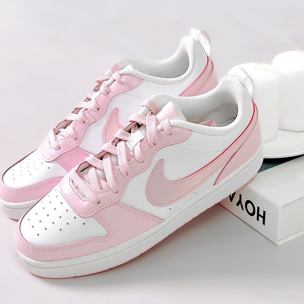 376 -  Giày Nike Court Borough Low Recaft (GS) - Hồng Pinky - Code DV5456-105 [HÀNG CHÍNH HÃNG]