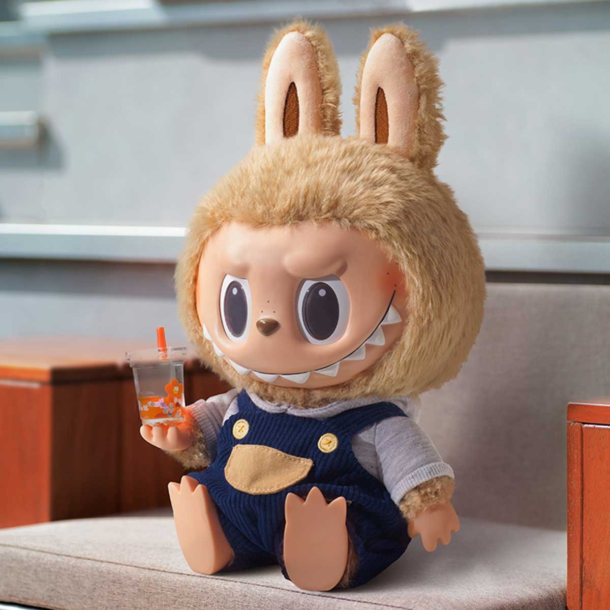 1147 - Gấu Bông Art Toy Labubu Time To Chill POP MART - Size 38cm - [HÀNG CHÍNH HÃNG]