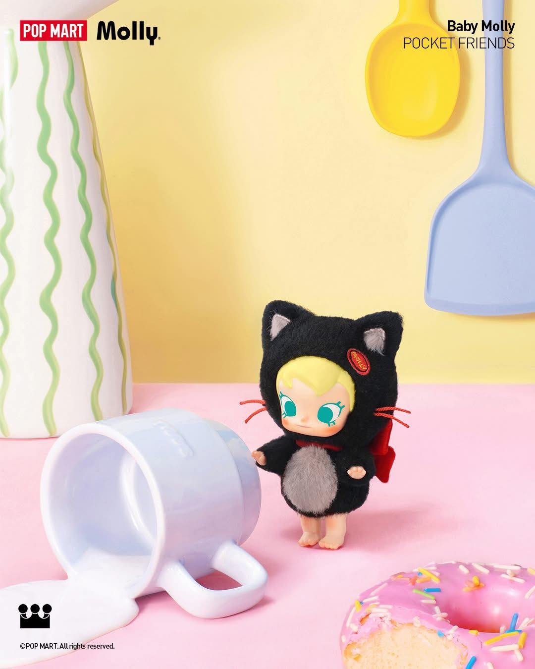 1509 - Baby Molly Pocket Friends - Molly Mèo - POPMART Baby Molly Pocket Friends Series Vinyl Plush Pendant 01008211150 - Set 6 Bé [CHÍNH HÃNG]
