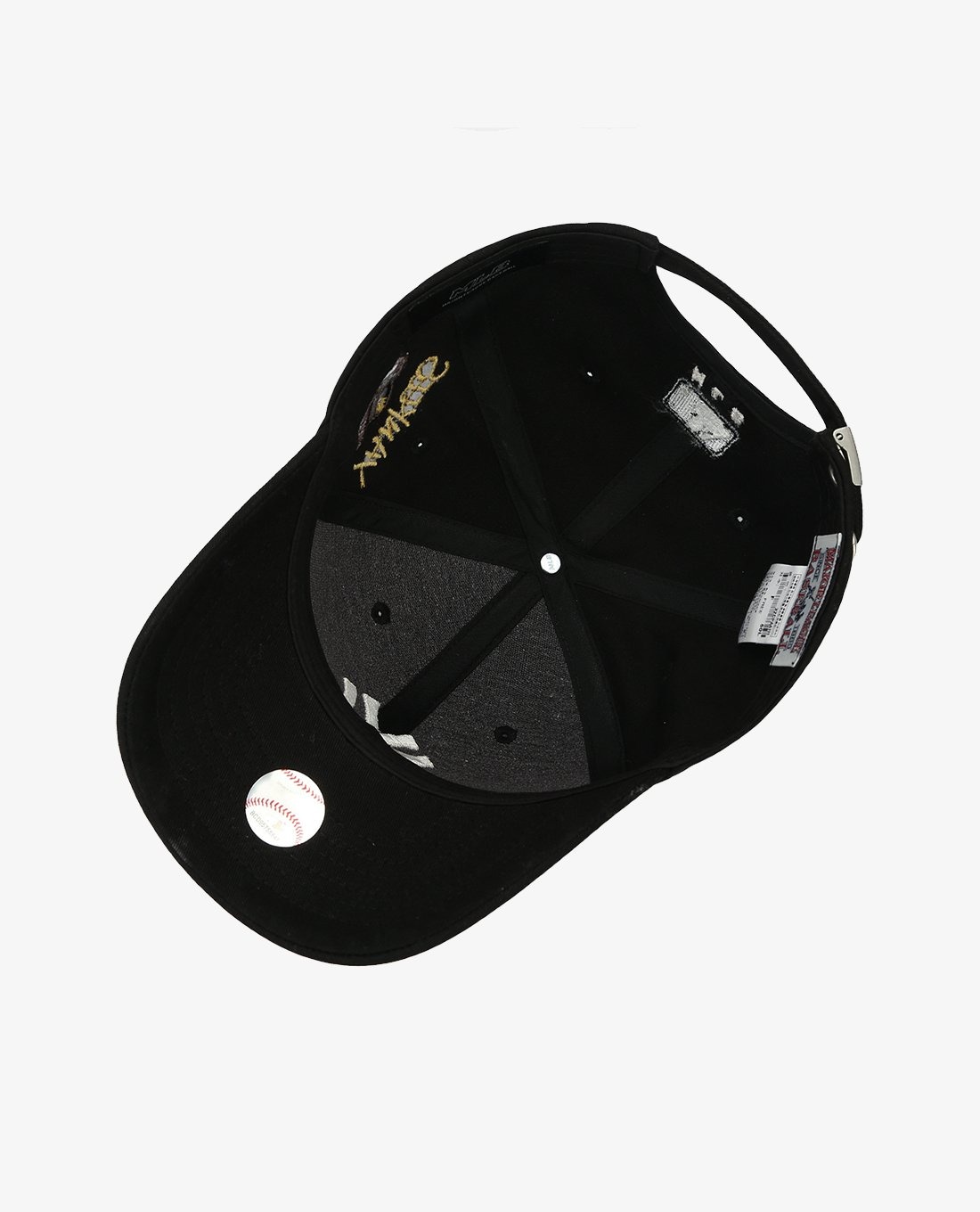 394 -  Nón MLB Unstructured Ball cap -Đen - NY Trắng Gấu [HÀNG CHÍNH HÃNG]