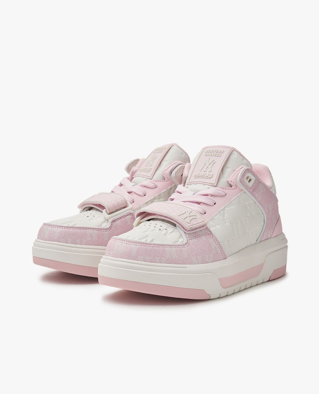 972  -  Giày MLB NY Chunky Liner Mid Classic Monogram - Hồng Pink - Code 3ASXCMM4N 50PKS [HÀNG CHÍNH HÃNG]