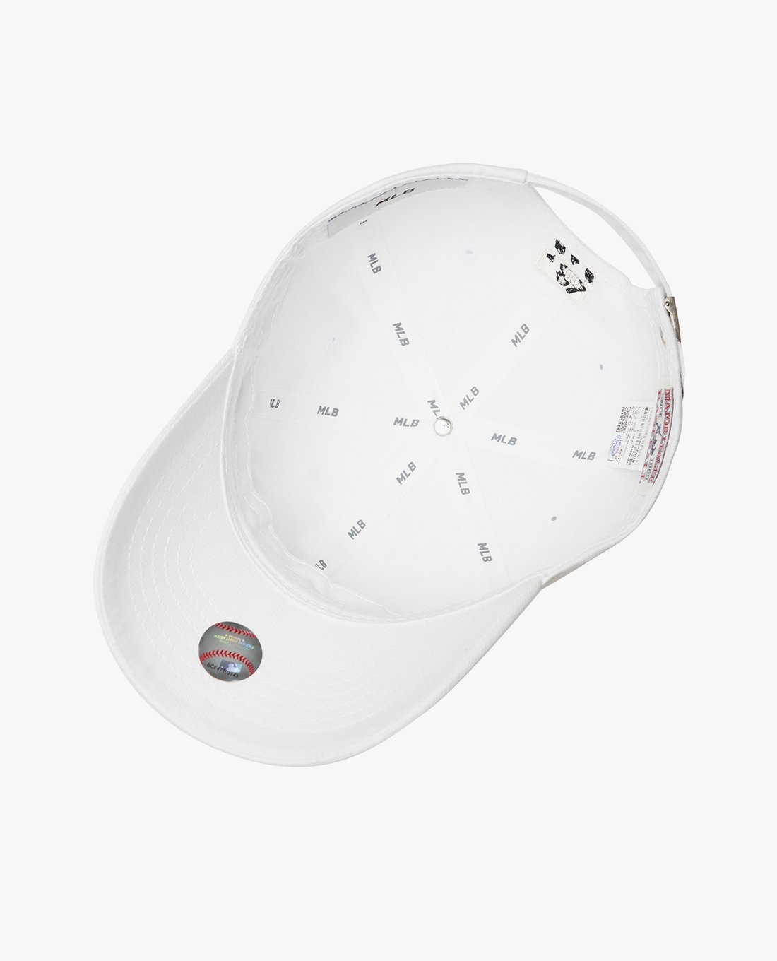 413 -  Nón MLB Unstructured Ball cap - Trắng - Ny Đen Nhỏ [HÀNG CHÍNH HÃNG]