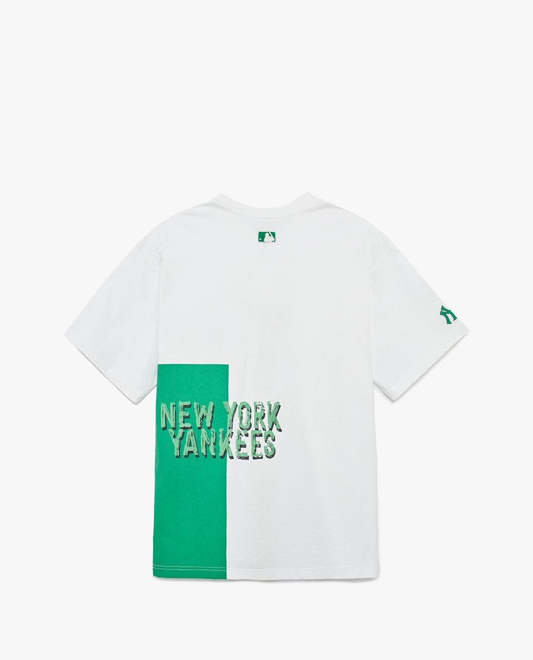 546 -  Áo MLB NY Pop Art Graphic Mega Overfit - Trắng Xanh - NY Graphic - Code 3ATSL0433-50WHS [HÀNG CHÍNH HÃNG]
