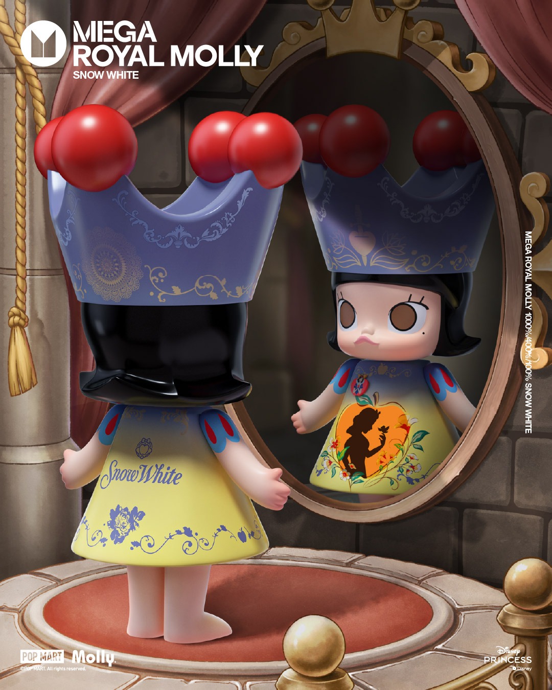1588 - Molly Bạch Tuyết 400% - Molly Snow White 400% - POPMART MEGA ROYAL MOLLY 400% Snow White 6931571045265 [CHÍNH HÃNG]