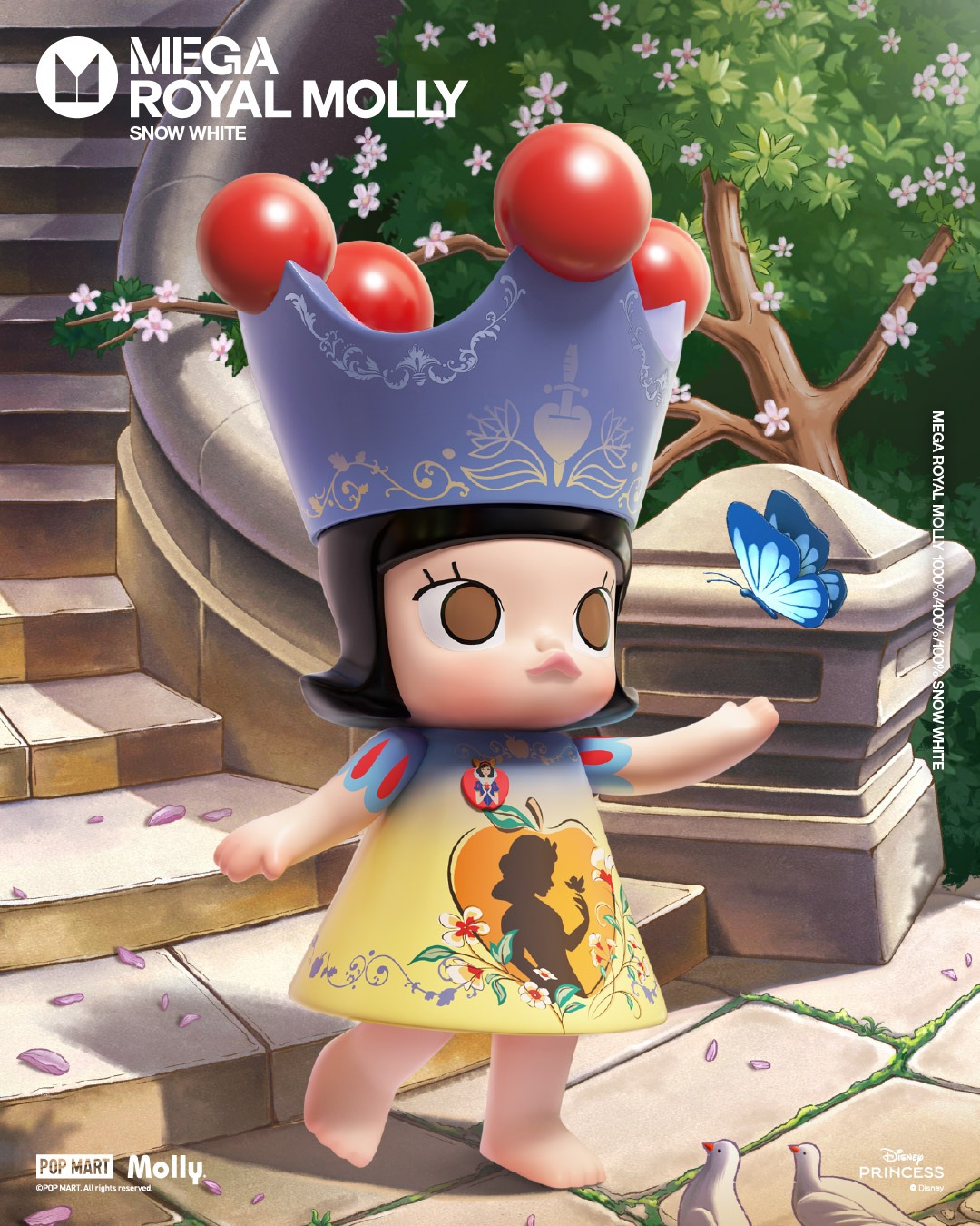 1588 - Molly Bạch Tuyết 400% - Molly Snow White 400% - POPMART MEGA ROYAL MOLLY 400% Snow White 6931571045265 [CHÍNH HÃNG]