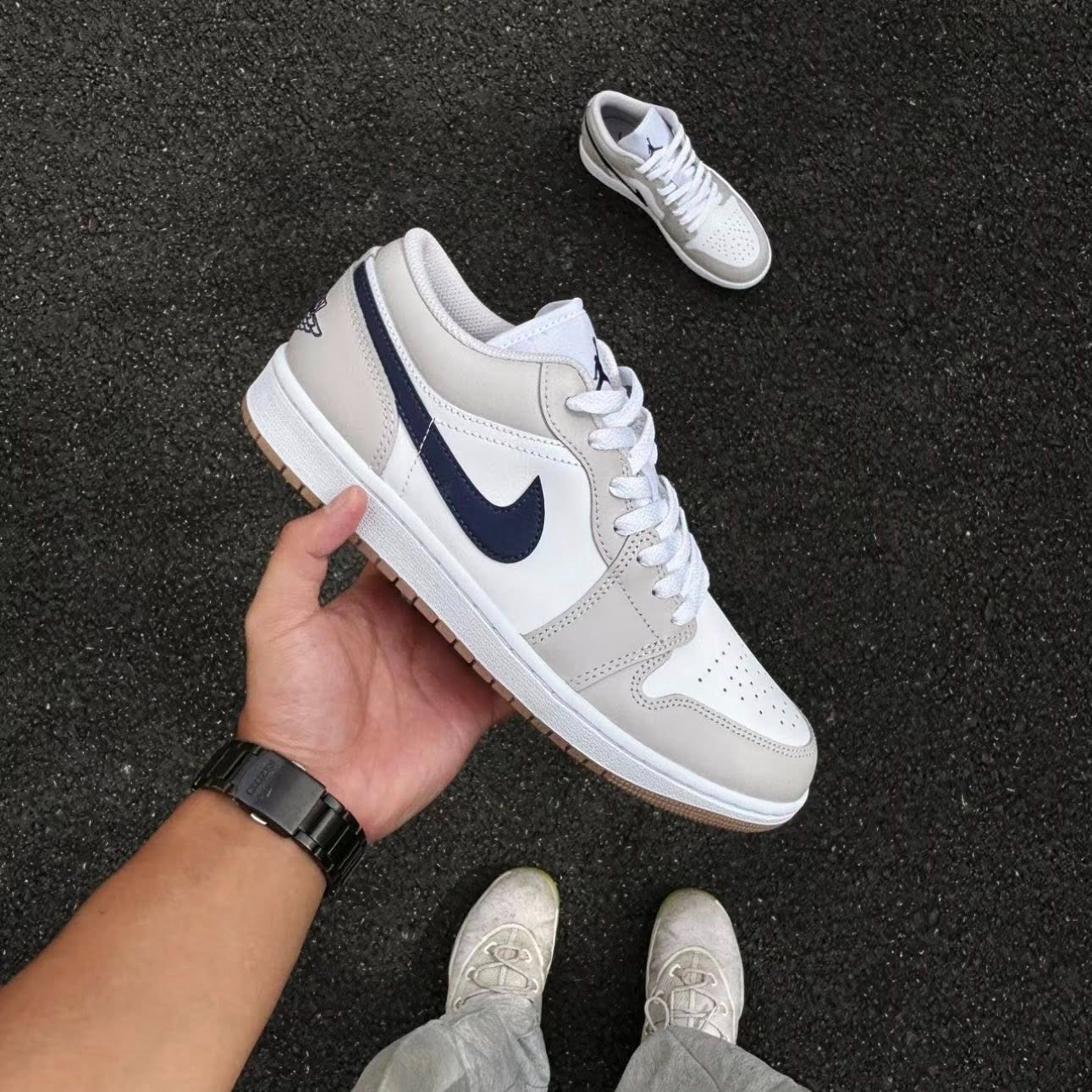1798 - Giày Nike Air Jordan 1 Low Georgetown 553558-146 / 553560-146 [HÀNG CHÍNH HÃNG]