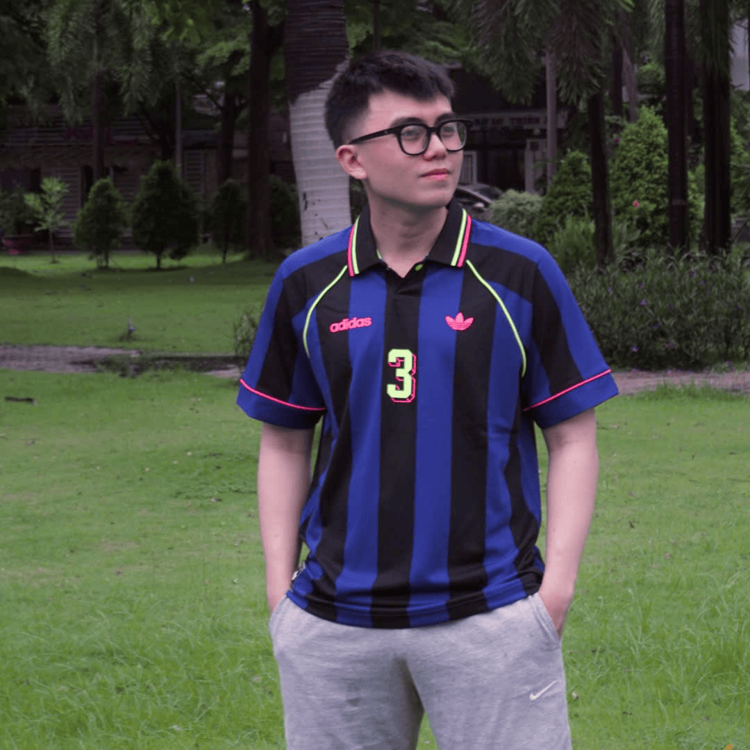 1684 - Áo Adidas Originals Jcquard Jersey Semi Lucid Blue / Black KD2307 - Xanh Dương Đen [HÀNG CHÍNH HÃNG]