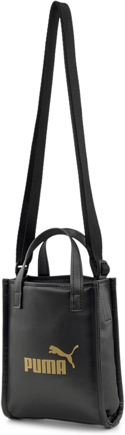 371 -  Túi Puma Core Up Mini Tote X-body Bag - Đen chữ Vàng [HÀNG CHÍNH HÃNG]