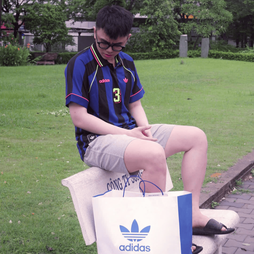 1684 - Áo Adidas Originals Jcquard Jersey Semi Lucid Blue / Black KD2307 - Xanh Dương Đen [HÀNG CHÍNH HÃNG]