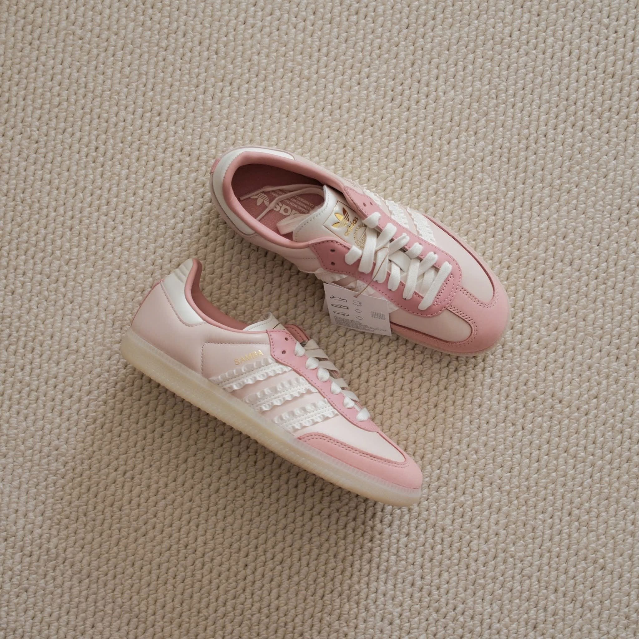 1768 - Giày Adidas Samba Ruffle Stripes Pack Wonder Mauve JR8830 [HÀNG CHÍNH HÃNG]