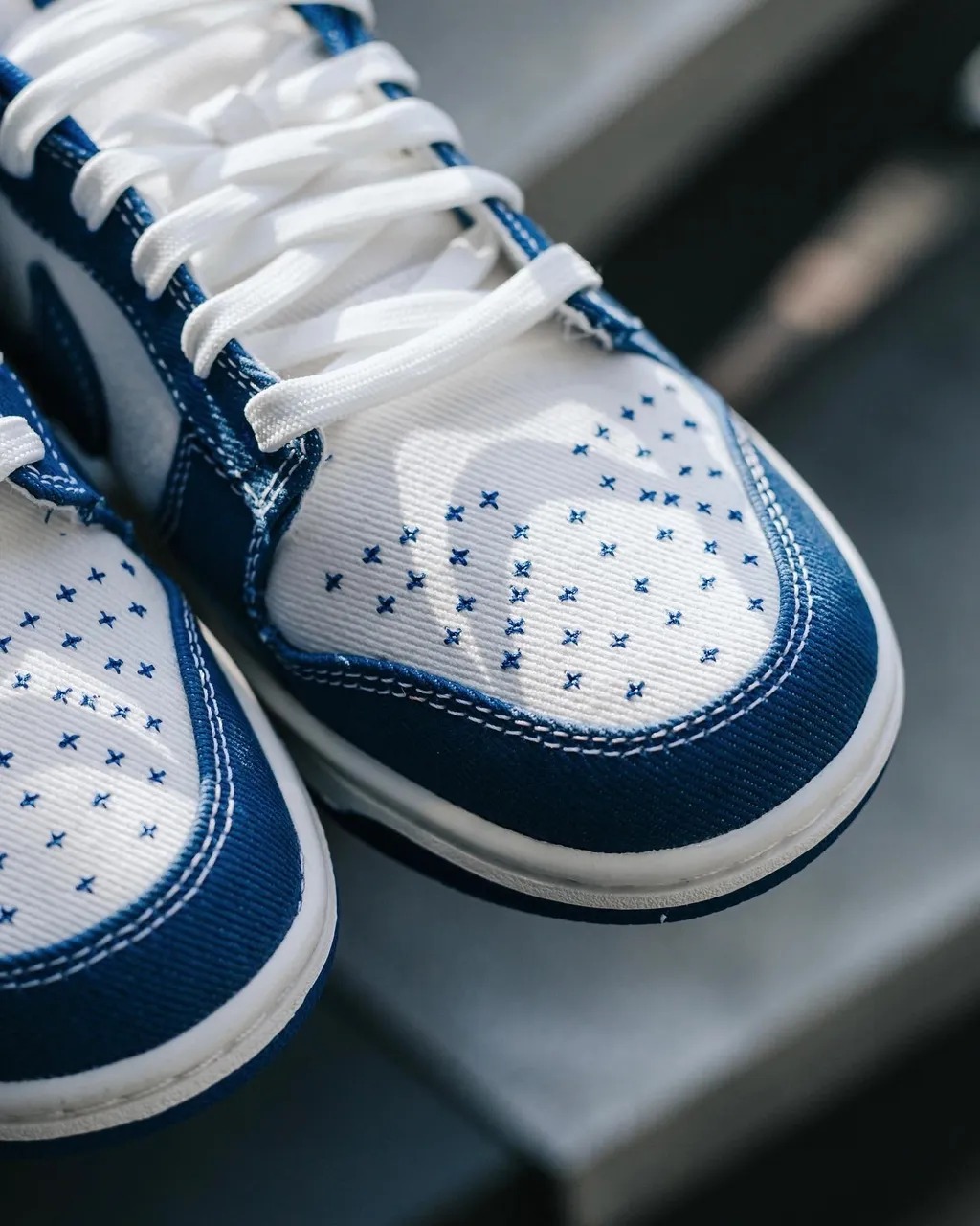 457 -  Giày Nike Dunk Low Sashiko Industrial Blue - Code DV0834 - 101 [HÀNG CHÍNH HÃNG]