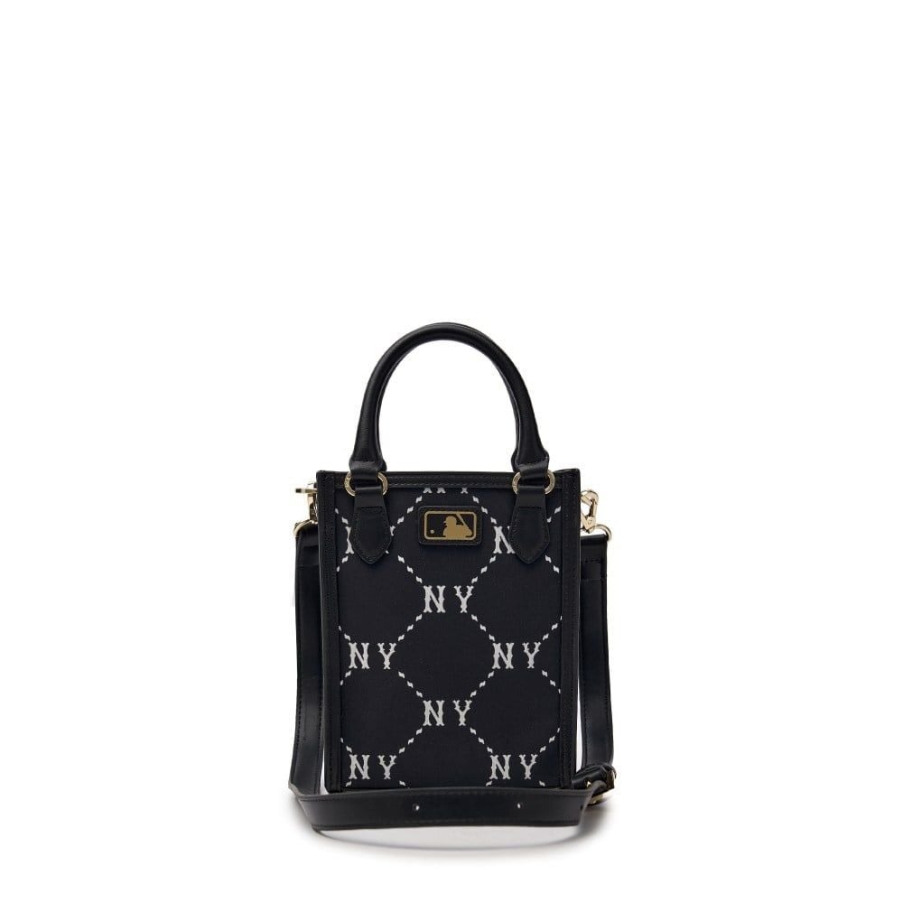 2649 - Túi MLB Diamond Monogram Mini Tote NY Black 7ACRMD35N-50BKS [HÀNG CHÍNH HÃNG]
