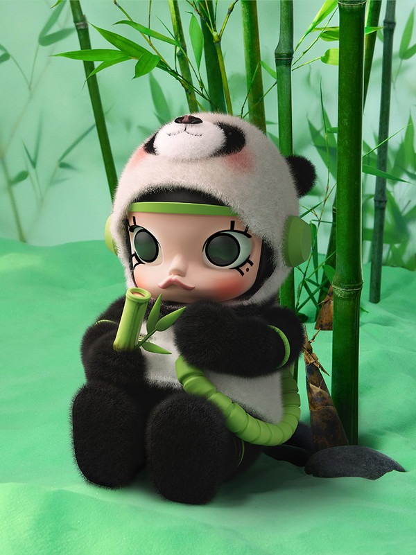 1132 - Gấu Bông Art Toy Mega Space MOLLY 400% Panda POPMART Mega Collection Molly Joy and Panda - Size 30cm [HÀNG CHÍNH HÃNG]