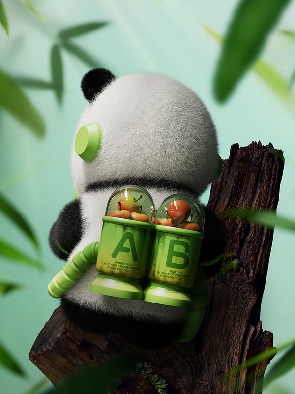 1132 - Gấu Bông Art Toy Mega Space MOLLY 400% Panda POPMART Mega Collection Molly Joy and Panda - Size 30cm [HÀNG CHÍNH HÃNG]