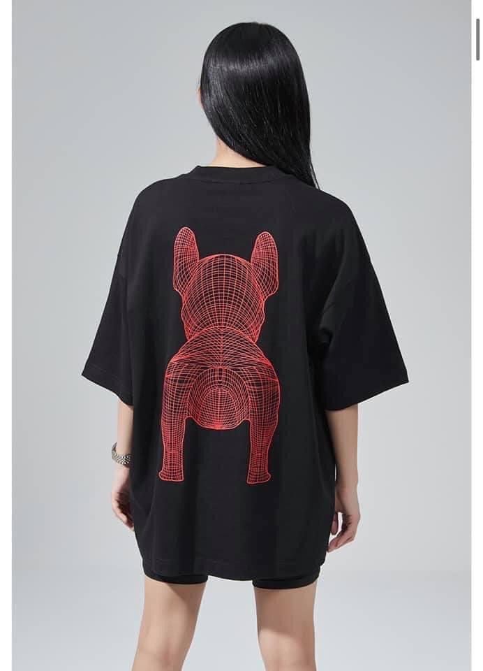 1743 -  Áo Life Work Life Big Logo Basic Black Red LWBLBR [HÀNG CHÍNH HÃNG]