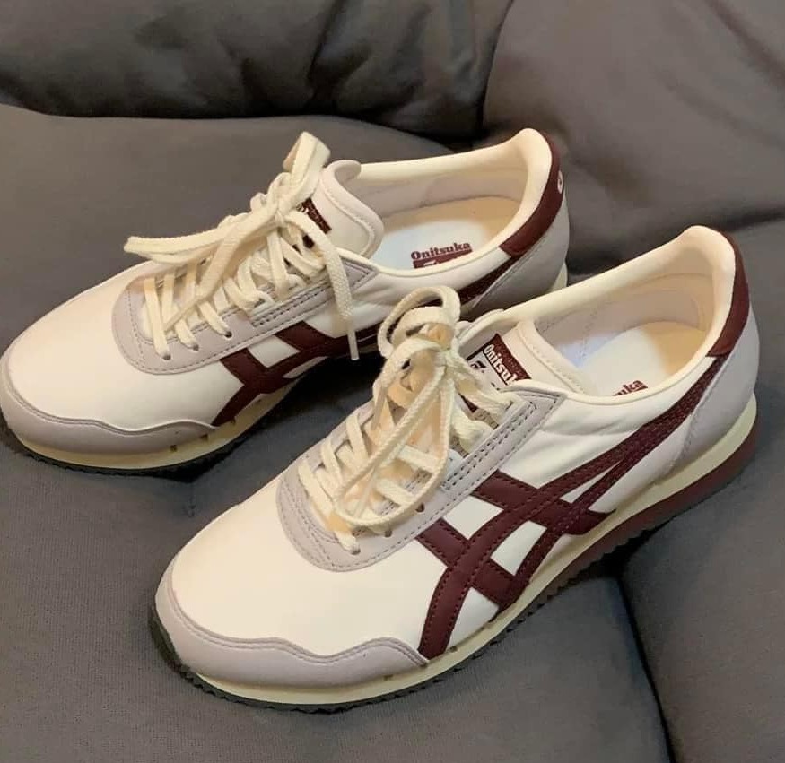 2096 - Giày Onitsuka Tiger Dualio Marathon Grey Burgundy 1183B545-201 [HÀNG CHÍNH HÃNG]