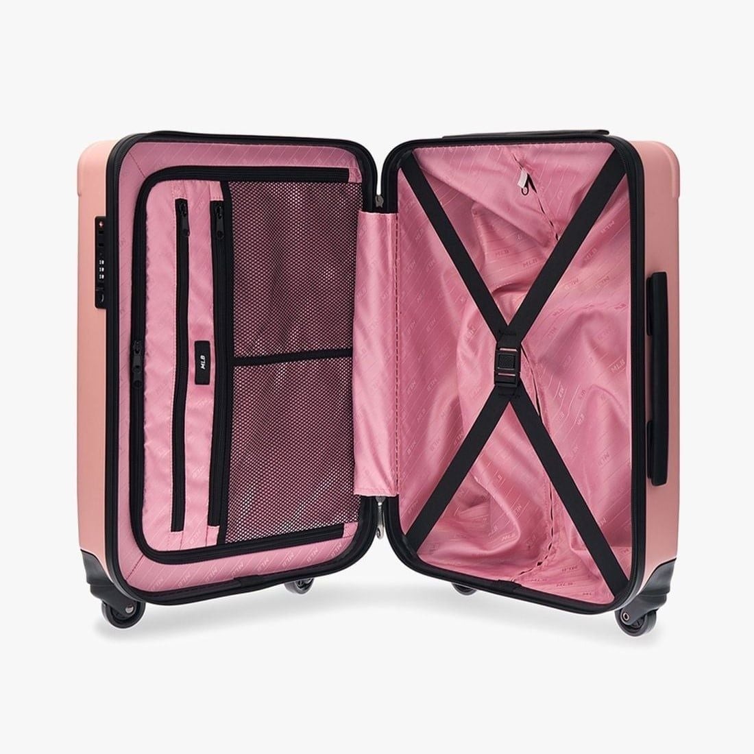 2644 - Vali MLB Classic Mono NY Size 22 Cabin Xách Tay (Mang lên máy bay) 3AHH0014N-43PKM Hồng [HÀNG CHÍNH HÃNG]