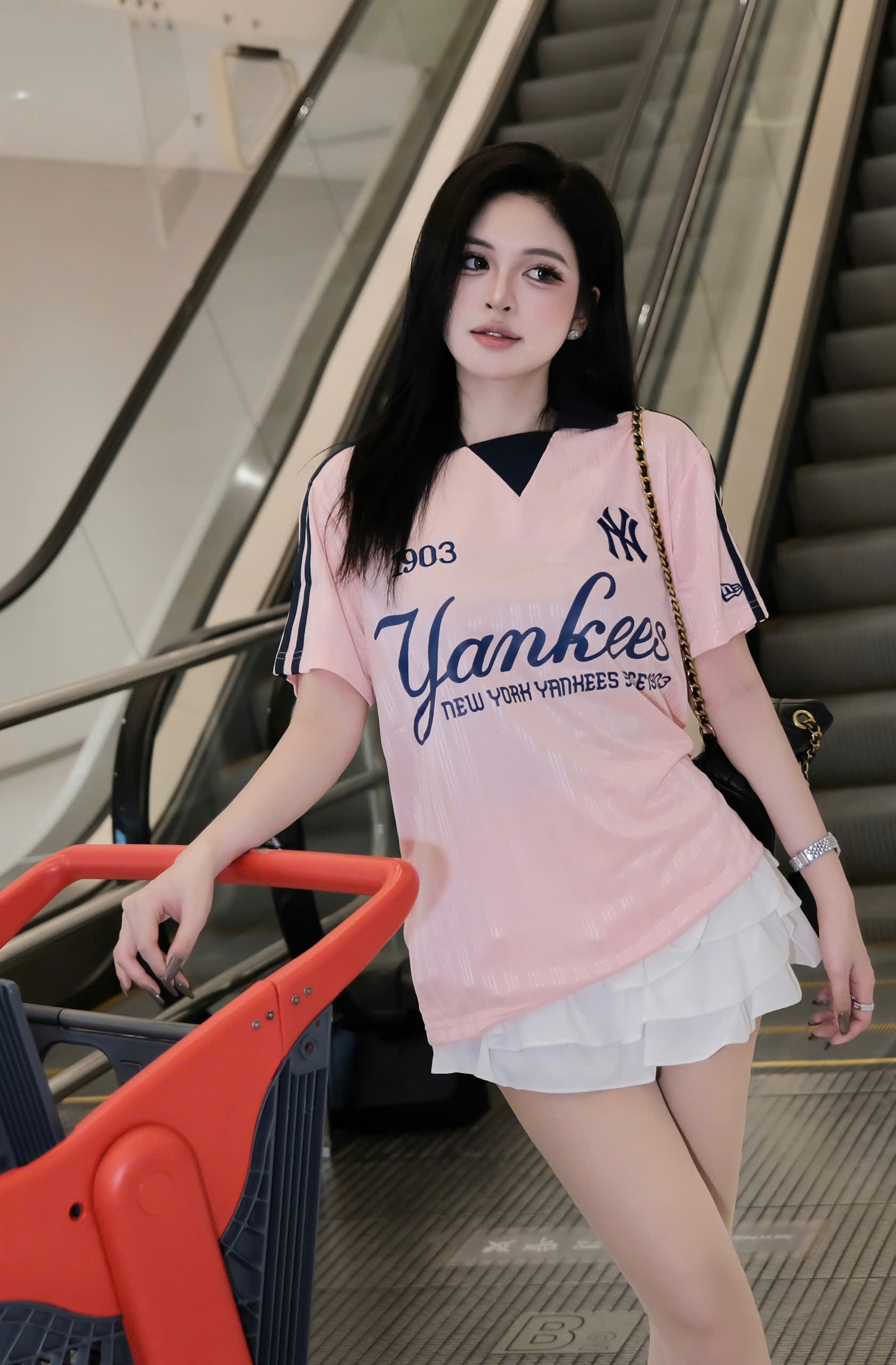 1940 - Áo Polo New Era NY New York 03 Jersey Hồng [HÀNG CHÍNH HÃNG]