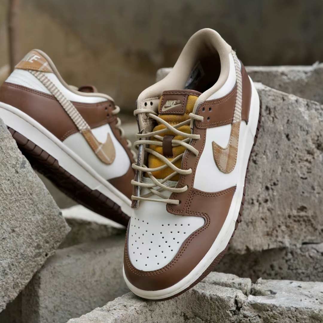 788 -  Giày Nike Dunk Low GS Plaid Brown Autumn - Code FV3653-191 [HÀNG CHÍNH HÃNG]