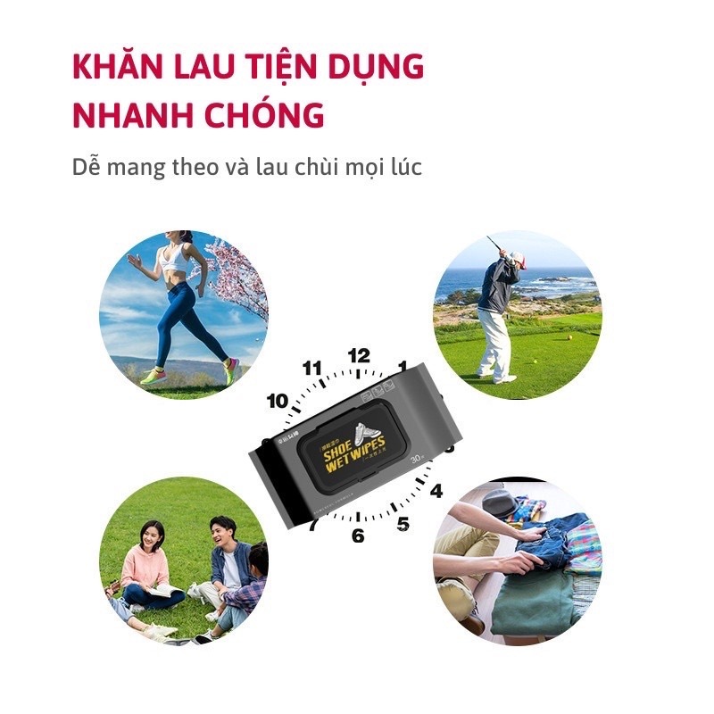 267 - Khăn ướt lau giày Sneker Shoes Wet Wipes 80 tờ