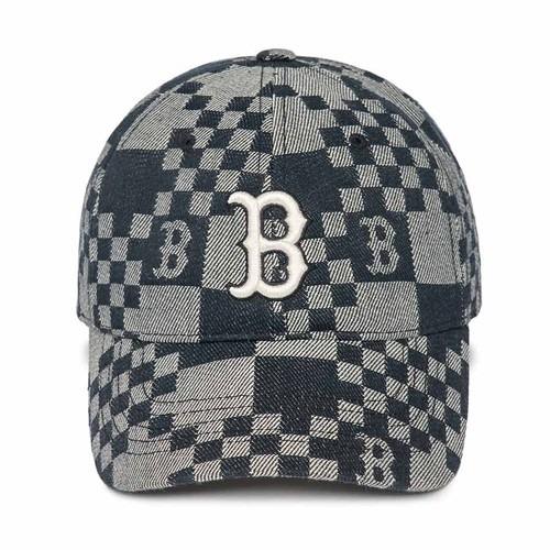 999 -  Nón MLB Monogram Checker Board Big B Denim FW Unisex Street Style - Code 3ACPCC12N 43BKS [HÀNG CHÍNH HÃNG]